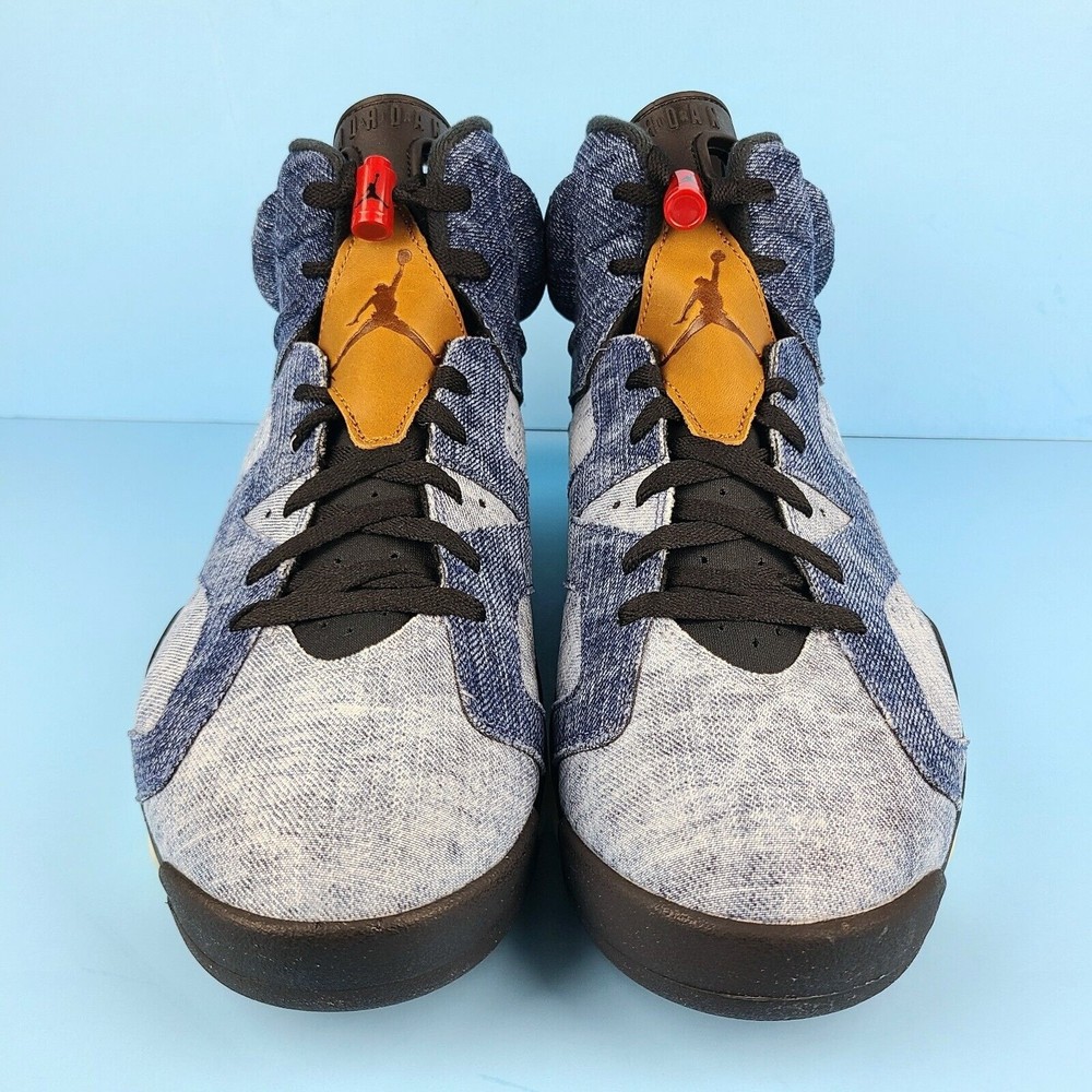 Air Jordan 6 VI Retro 2019 Washed Denim CT5340-401 Mens Size 13 - Picture 4 of 10